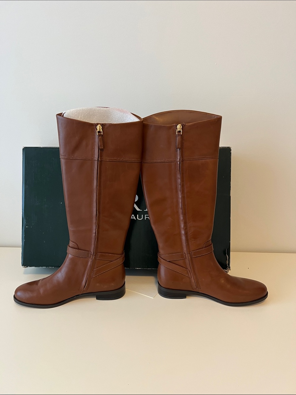 Lauren Ralph Lauren Brown Tall Leather Riding Boots - Picture 5 of 10